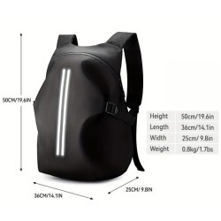 batoh s reflexním proužkem - černý