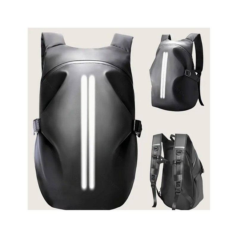 batoh s reflexním proužkem - černý