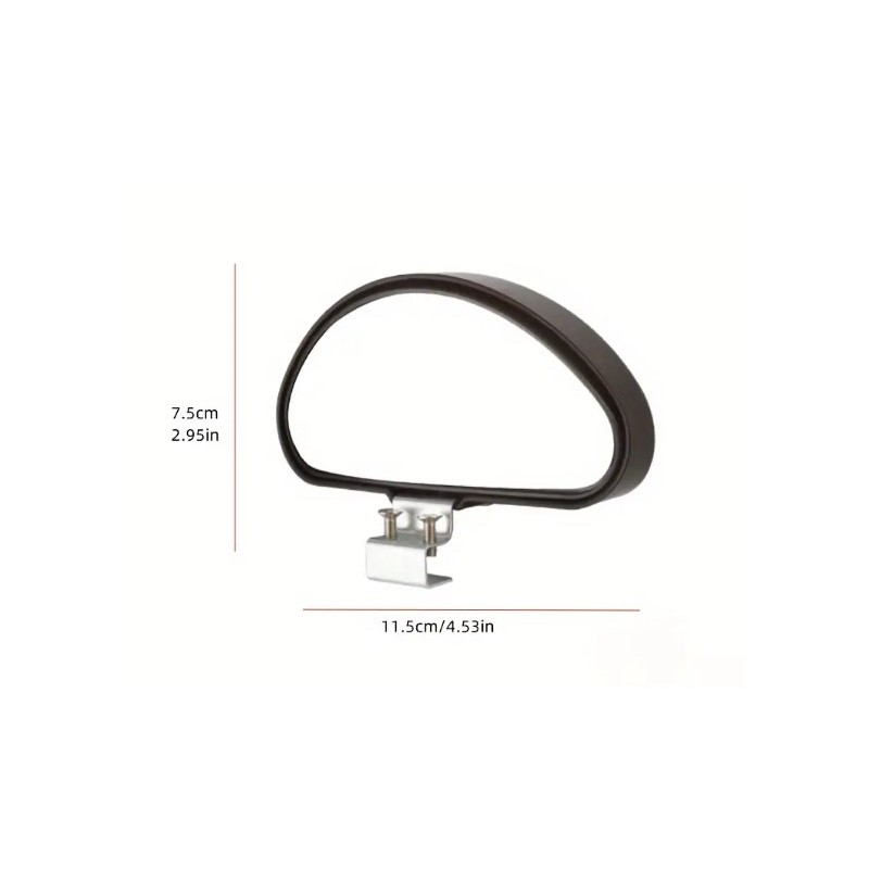 širokoúhlé zrcátko - 1 ks, černé