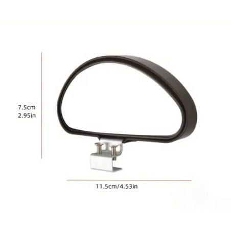 širokoúhlé zrcátko - 1 ks, černé