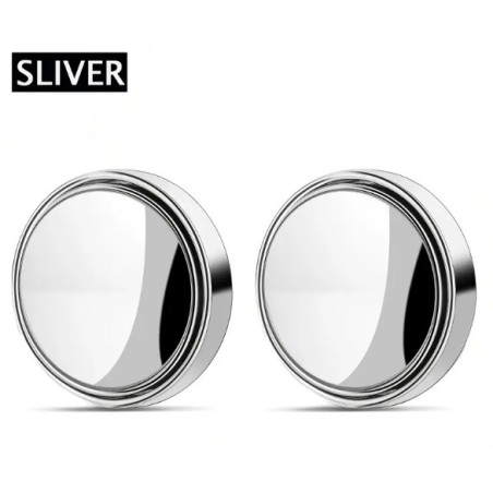 kulatá zrcátka - 2 ks, stříbrné