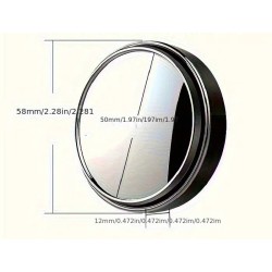 kulatá zrcátka - 2 ks, bílé