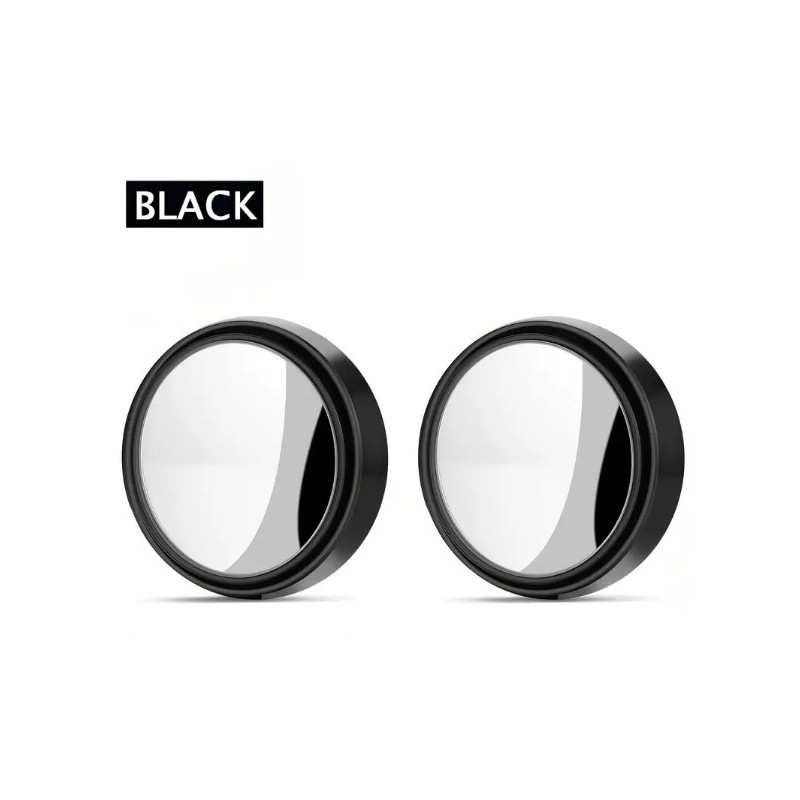 kulatá zrcátka - 2 ks, černá