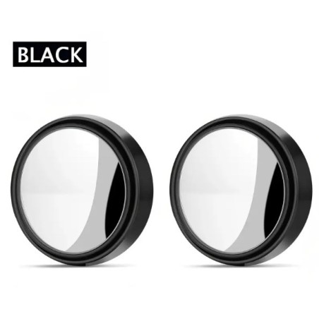kulatá zrcátka - 2 ks, černá