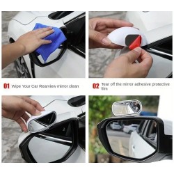 širokoúhlé zrcátko - 2 ks, černé