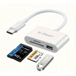čtečka karet - 3 v 1 do USB C
