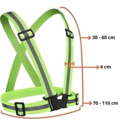 reflexní postroj - zelený