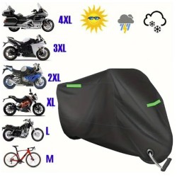 plachta na motorku - černá, 2XL